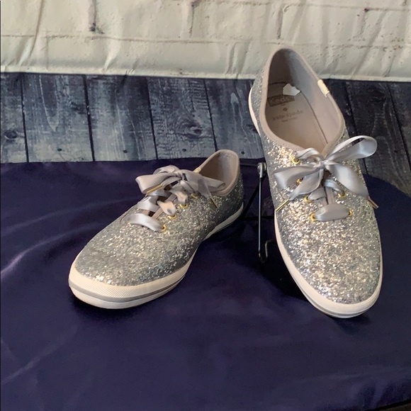 kate spade Shoes - Kate spade silver sparkle less. 9.5 women